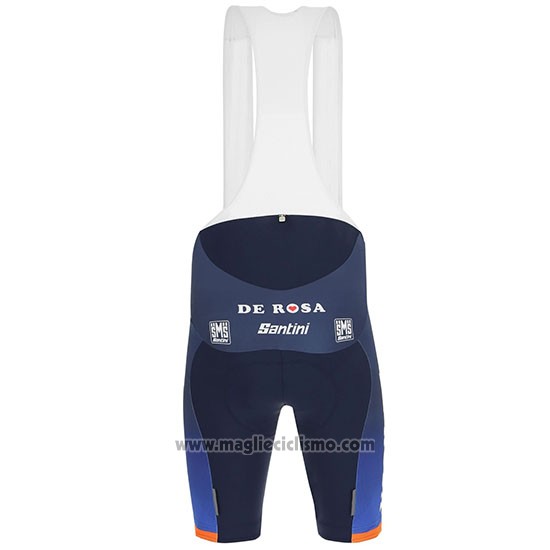 2019 Abbigliamento Ciclismo De Rosa Santini Blu Manica Corta e Salopette